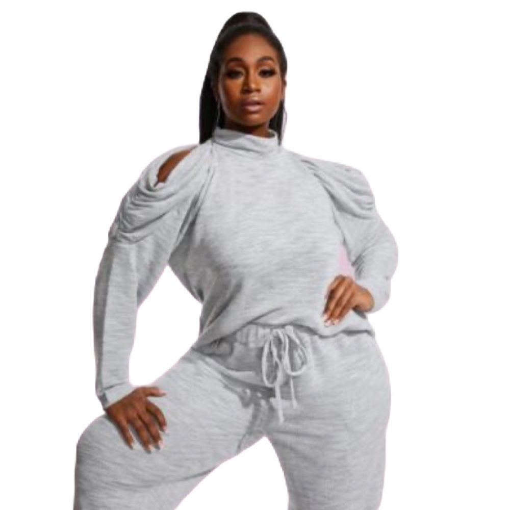 Kendall + Kylie Plus Size Cold-Shoulder  Sweatshirt Sz 18-20